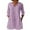Purple, variant on Women's V Neck T-Shirt Mid Sleeve Cotton Summer Casual Mid Length Top