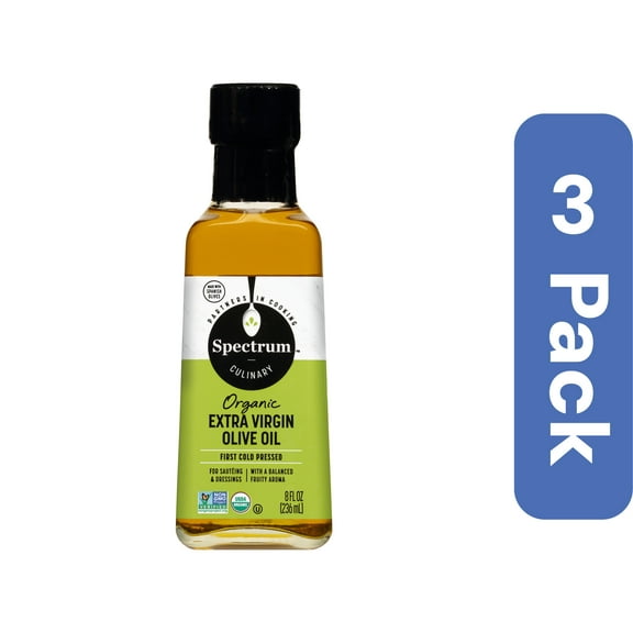 Spectrum Naturals Unrefined Organic Extra Virgin Olive Oil 8.5 fl oz (Pack Of 3)