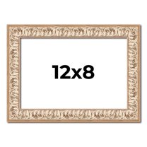 12x8 Frame White Real Wood Picture Frame Width 1.5 inches | Interior Frame Depth 0.5 inches |