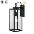 thumbnail image 5 of 2-pack 17.7 in. 1-Light Matte Black Outdoor Wall Lantern Sconce with Clear GlassDusk to Dawn could be chosen Matte Black with Dusk to Down 2 Pack, 5 of 5