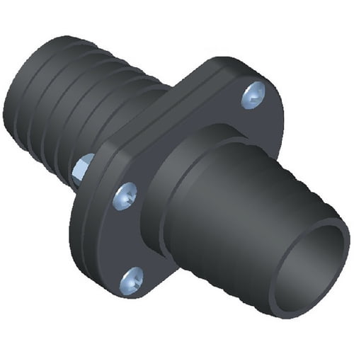 T. H. Marine T-H Marine Double Barb Inline Scupper Check Valve - Fits 1-1/2" Hose, Black