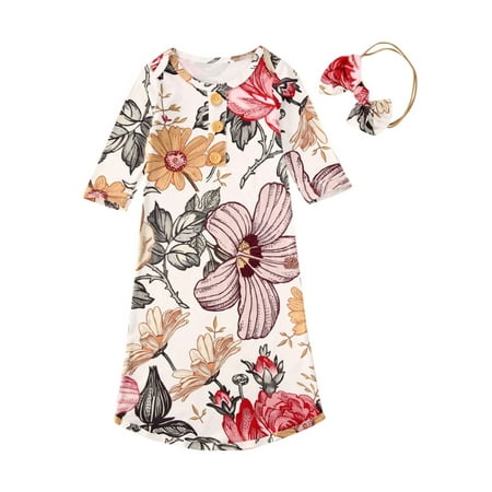 

One Opening Newborn Toddler Baby Sleepbag Blanket Swaddle Wrap Gown Headband