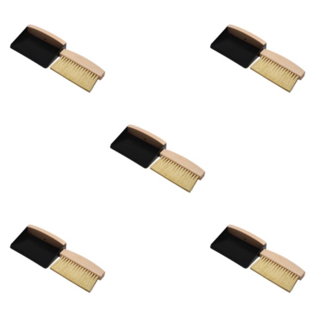 Ounissouiy Juego de escobas duradero y eficiente para limpieza del hogar, escoba con recogedor y cepillo, cáñamo de sisal + negro, talla única Type2 NO2