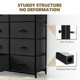 thumbnail image 4 of ZUNMOS 8 Drawer Fabric Dresser for Bedroom, Chest of Drawer Organizer Storage Cabinet for Closet, Entryway, Black, 4 of 7