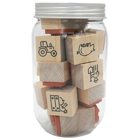 UPC: 0191518392104 | Farm Jar of Wood Stamps by Recollections™
