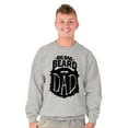 thumbnail image 4 of Big Bad Beard Dad Fathers Day Gift Men's Big & Tall Crewneck Sweatshirt Brisco Brands 4X, 4 of 5