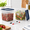 2 X 18.0(QT), variant on 2 Pack 8 Qtmercial Food Storcontainers With Lids Translucent Square For Pet Flour Sugar Rice And Dry Fifo Label Area