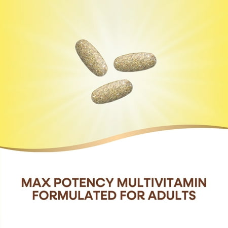 Alive! Max3 Daily Multivitamin Supplement with Iron, Max Potency, 180 Count