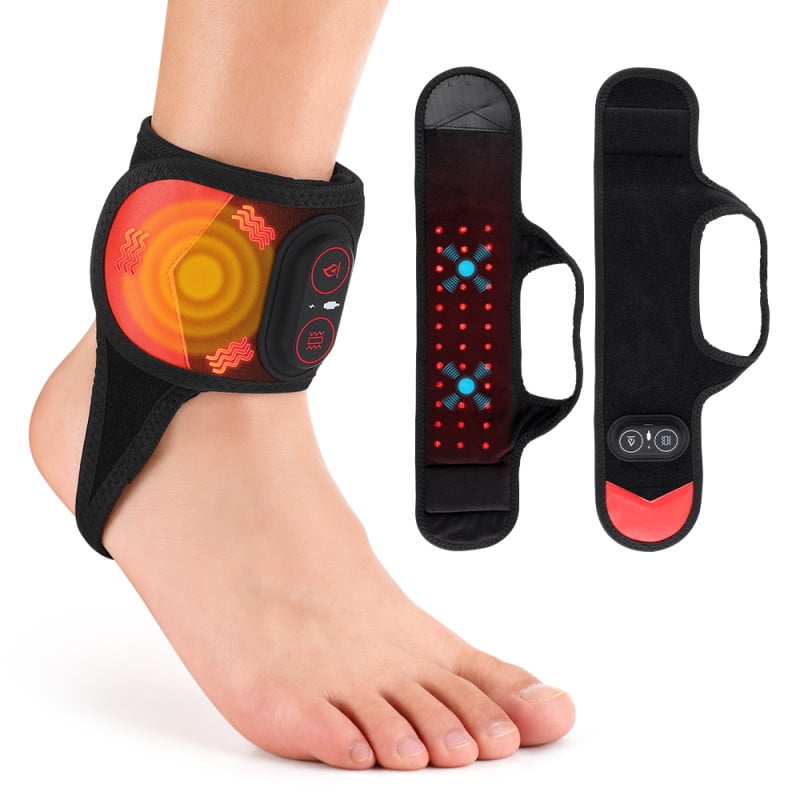 2026 Upgraded Foot Massager, Cordless Ankle Wrap with 3 Vibration Modes & 3 Heat Levels, 3000mAh Battery, Electric Ankle Massager for Left and Right Feet