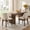 Beige, variant on Wooden Dining Chairs, Linen Upholstered Dining Room Chairs with Solid Rubberwood Legs, Set of 2, Beige