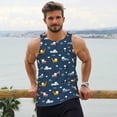 thumbnail image 6 of Picia Modern Modern Excavator Printed Men’s Performance Tank, Men's Workout Tank Top Moisture-Wicking Tank Top Muscle tee, Breathable Workout Shirt-X-Large, 6 of 7
