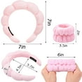 thumbnail image 3 of Spa Headband for Washing Face Wristband Set Sponge Makeup Skin Care Terry Cloth Bubble Soft Get Ready Hairband Women Girls Puffy Padded Headwear Non Slip Thick Hair Accessory, 3 of 8