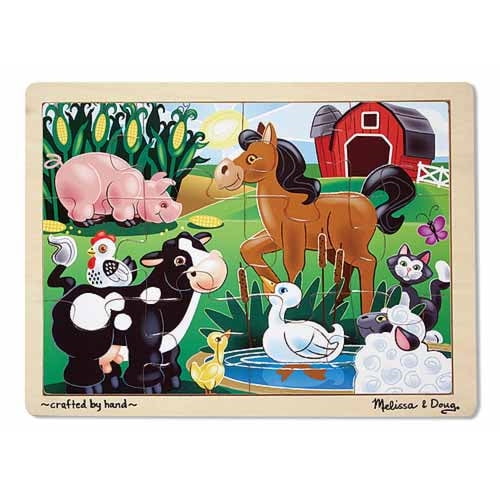 6 FARM ANIMALS JIGSAW PUZZLES PARTY BAG FILLERS TOYS FUN LOOT