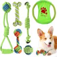 thumbnail image 1 of Dog Toy For Small Breed, Rope Ball Attached, Interactive Fun Dog Toy, Premium Cotton Rope Toy Set For Indoor Outdoor Use, 1 of 7