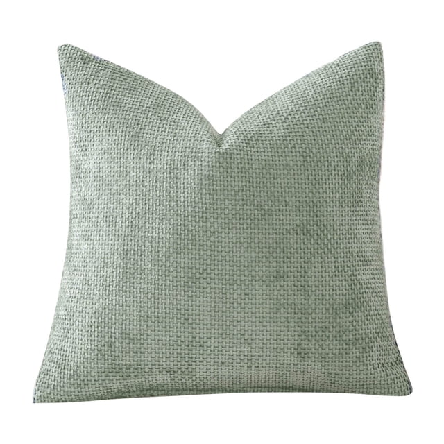 Velvet Pillow Autumn Winter Solid Color Plus H Fabric Soft Warm Removable Cover for Living Room Sofa Study Bedroom