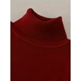 thumbnail image 4 of 3 Packs Knitted Turtleneck Pullover Sweater, Long Sleeve Casual Solid Color Sweater For Fall & Winter, Women's Clothing, 4 of 10