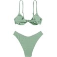 thumbnail image 2 of Maillot de Bain Deux Pièces pour Femmes, Bikini Triangle et String à Nouer sur le Côté, 2 of 5