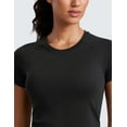 thumbnail image 6 of CRZ YOGA Seamless Workout Tops for Women Short Sleeve Athletic Tees Breathable, 6 of 8