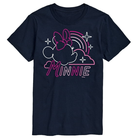Disney - Minnie Mouse - Neon Rainbows & Stars - Men's Short Sleeve Graphic T-Shirt