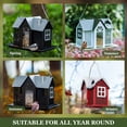 thumbnail image 7 of Kingsyard Weatherproof Metal Bird Feeder House, Triple Feeders for Outside Finch Cardinal, Black, 7 of 7