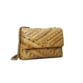 thumbnail image 3 of Tory Burch Snap Closure Leather Kira Chevron Snake Shoulder Bag New, 3 of 4