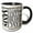 Black/White, variant on 3drose, Modern Black and Image of Gold Brush Stroke Sixty Happy Birthday, 11oz Two-tone Green Mug