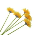 thumbnail image 3 of MasteelfCA 5pcs Artificial Gerbera Daisy Flower for Wedding Home Decoration (Yellow), 3 of 7
