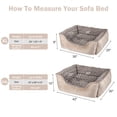 thumbnail image 4 of Cama para perros JOEJOY rectangular para perros pequeños, medianos y grandes, color beige, 4 of 6