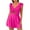 1-hot pink swimsuit women two piece, variant on UPPADA Womens 2 Piece Tankini Set with Skirts Push Up Tummy Control Cute Ruffle Swimdress V Neck Cutout Flowy Wrap Bathing Suit Comfy Swimwear for Beach Strapless Bathing Suit Red,L