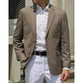 thumbnail image 2 of P&L Men's Houndstooth Sport Coat Classic Fit Plaid Stretch Jacket Blazer, 2 of 5