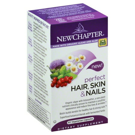 New Chapter Perfect Hair, Skin & Nails Vegetarian Capsules, 60 (Best Foods For Perfect Skin)