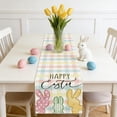 thumbnail image 6 of 86 Inch Easter Table Runner, Colorful Heart Pattern Table Flag for Dining Table Decor, Party Tablecloth for Wedding Anniversary Living Room Ambience, Quality Fabric Home Celebration Decor(D), 6 of 6