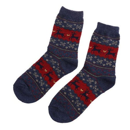 Cozy Christmas Gifts Gardeners Christmas Wool Socks, Cute Xmas Elk Winter Cozy Thick Warm Christmas Gift Dress Socks ()