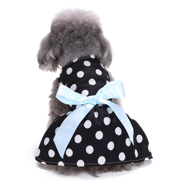 Linda Falda de Perrito Ropa de Verano para Mascotas Niña Perrito Linda Falda sin Mangas de Poliéster Vestidos con Lazo en la Espalda ANGGREK Otros