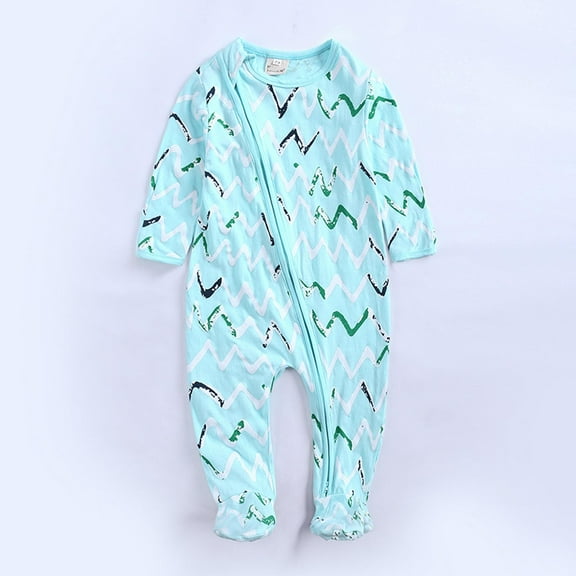 QISIWOLE Autumn Baby Kids Double Zipper Clothes Sleeping Pajamas Rompers Newborn Overalls Savings !