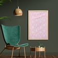thumbnail image 2 of Pastel Wall Art with Frame, Soft Toned Abstract Shapes Antique Rose Motif Repetition Tender Hippie Feels, Printed Fabric Poster for Bathroom Living Room, 23" x 35", Pale Pink White, by Ambesonne, 2 of 2