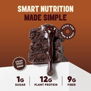 IQBAR Salted Chocolate Protein Bars - Vegan Energy Bars - High Fiber Vegan Snacks - 4 Count Box