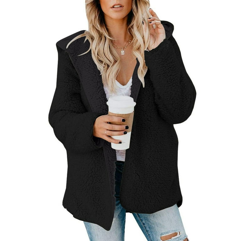 GXIPO Women Sherpa Jacket Oversized Fleece Jacket Fall Teddy Bear