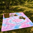 thumbnail image 6 of Pink Blue Pastel Tie Dye Bursts, Dreamy Retro Style for Tie Dye Fans, Soft Spiral Color Pattern and Birthday Gift, Cozy Flannel Blanket for Bedroom and Dorm, Home Decor, 6 of 7