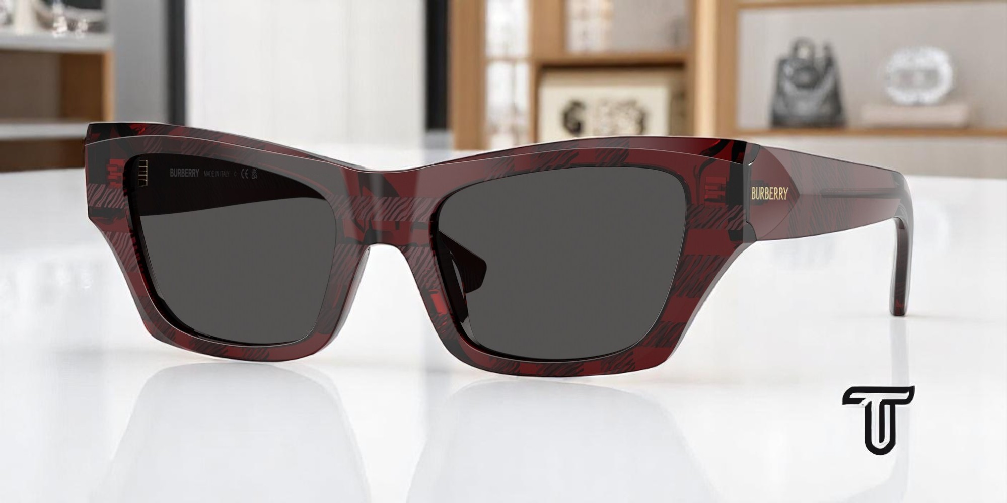 Burberry Joni BE4389 300187 Frame Women\'s Black/Dark L55mm BURBERRY BE4389F 300187 Joni Black Dark Grey 55 mm Women main image 4