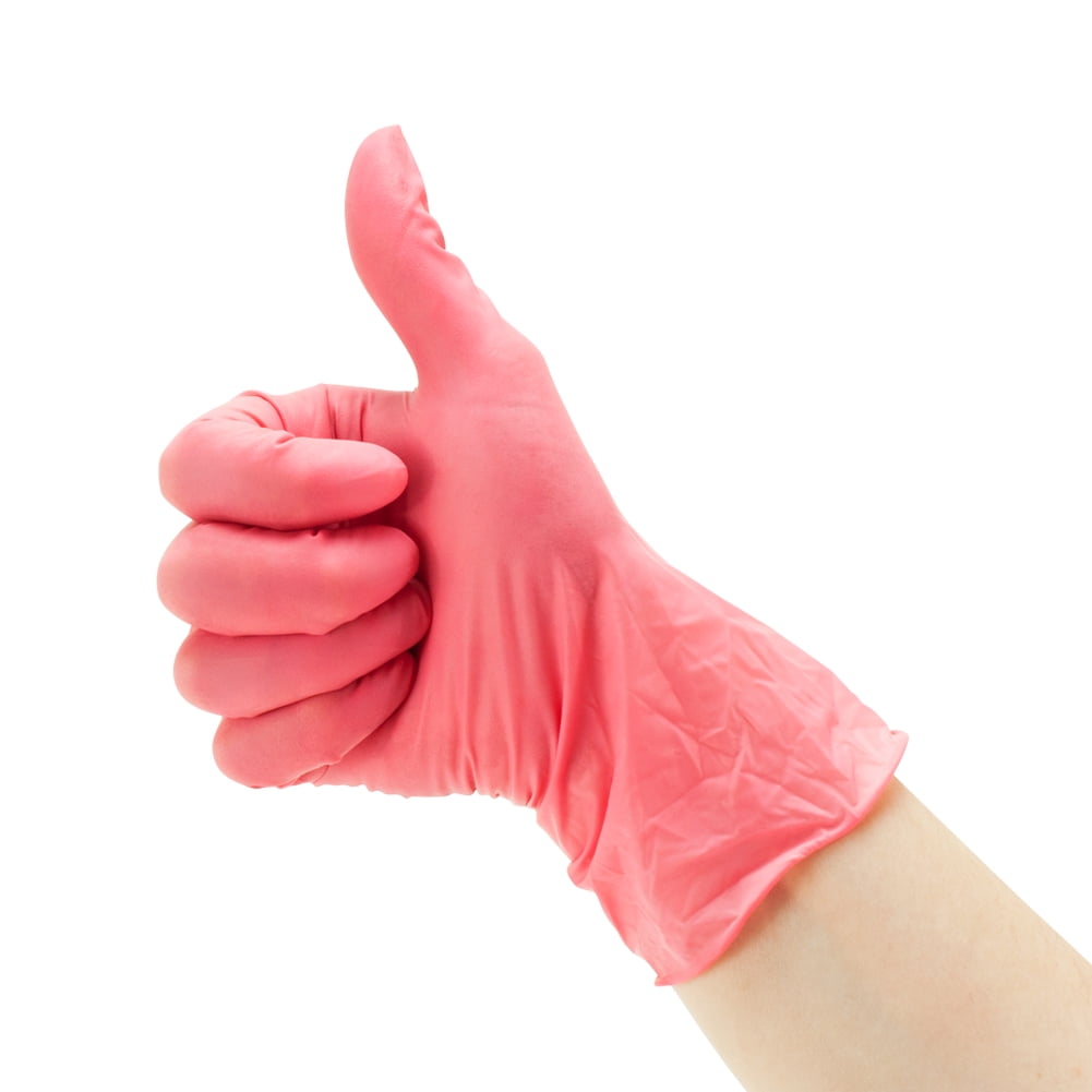 X-Small Support Breast Cancer Funding MicroFlex Color Touch Pink Latex Gloves 1 Box OF 100 Gloves