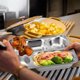 thumbnail image 2 of 1 Conjunto de plato de frutas Acero inoxidable Placa Sub-Grid Placa Bocadillo Placa de inicio, 2 of 4