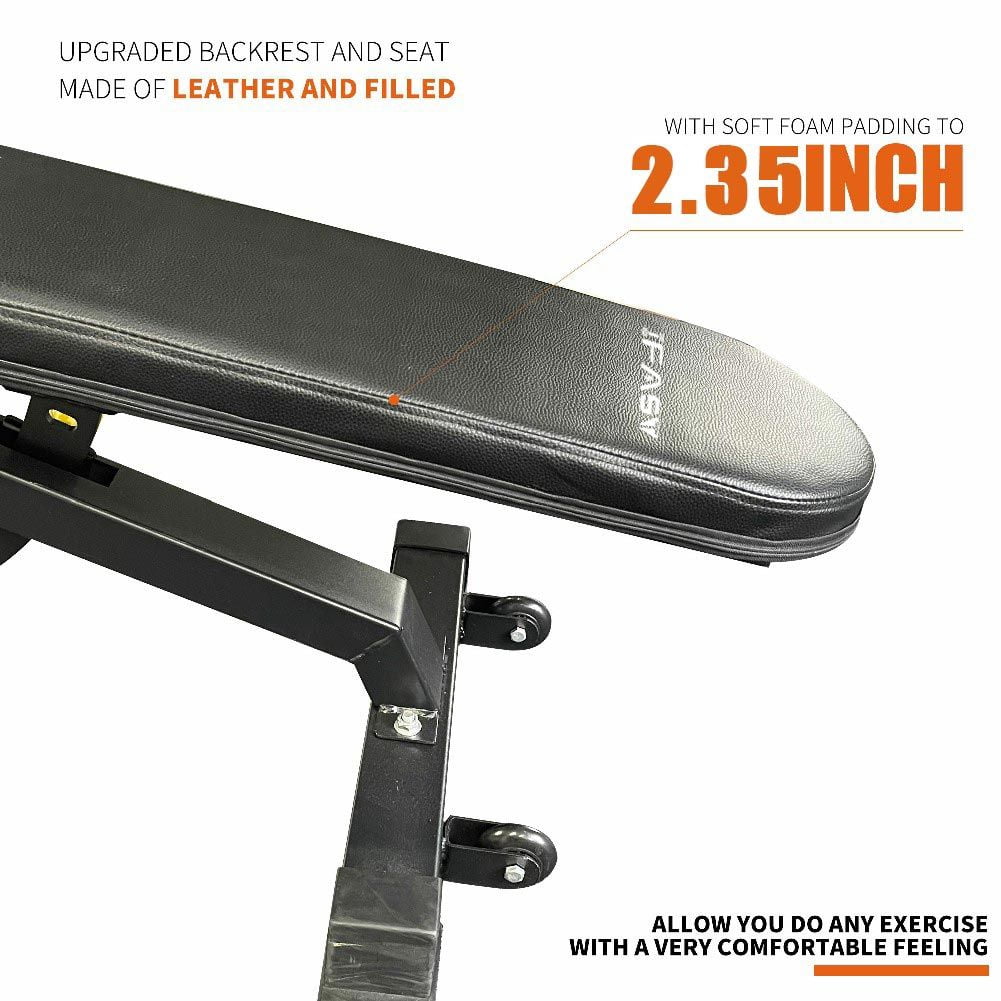 Adjustable Weight Bench - Heavy Duty Steel Fitness Bench for Home Gym - 12 Positions, 1000LBS Capacity, Black - Ideal for Bench Press, Incline, & Full Body Workouts