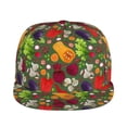 thumbnail image 2 of Daiia Begetable print Flat Bill Hats Flat Brim Trucker Cap Baseball Cap Adjustable Classic Low Profile Hat Unconstructed Plain Cap, 2 of 9
