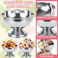 thumbnail image 4 of 6 Pack Ice Cream Cups, Stainless Steel Ice Cream Bowl, Dessert Cups with Forks Serving Dessert Bowls Silver Coupe Glasses for Pudding Dessert Frozen Yogurt Fruit, 4 of 7