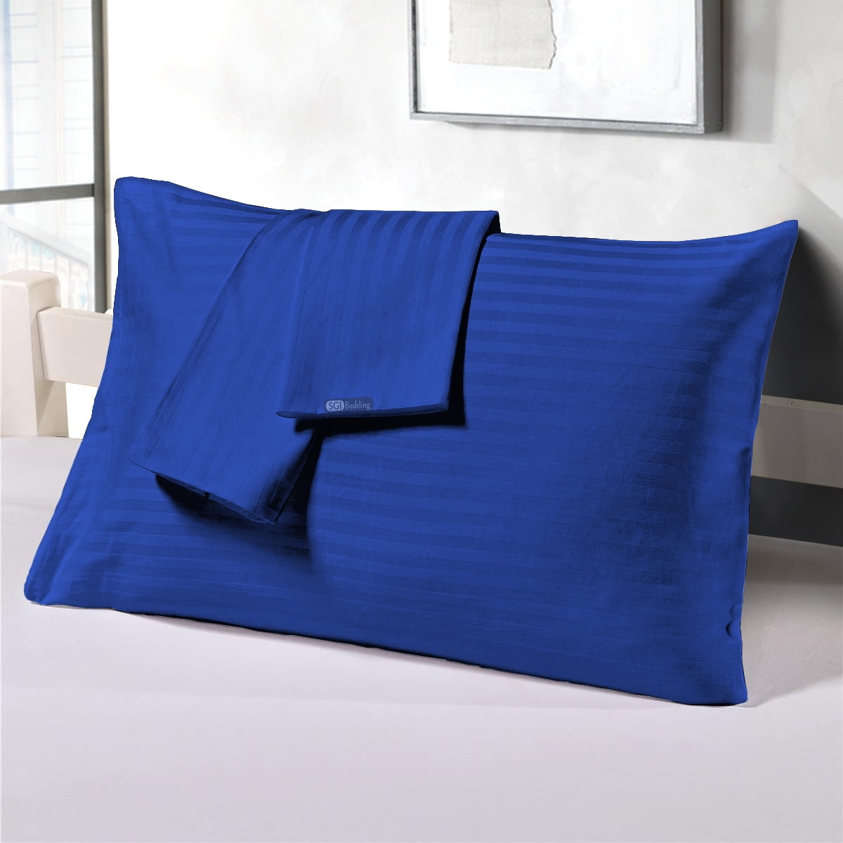 Dee's Collection Egyptian Cotton Queen Pillow Covers Ultra Soft Solid