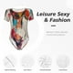 thumbnail image 4 of Balery Colorful Dachshund Art Body de cuello redondo de manga corta para mujer Tops de manga corta Tops básicos-Large, 4 of 7