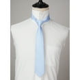thumbnail image 7 of Boys Ties Kids' Neckties Children's Tie with Pocket Square Set School 49" Neck Tie, Light Blue, 7 of 7