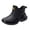 Black, variant on HEWUQI Men's Ankle Rain Boots Waterproof Antislip Rubber Slip on Booties Garden Boots Outdoor Rain Shoes for Boating Sailing Farming Red Size 10