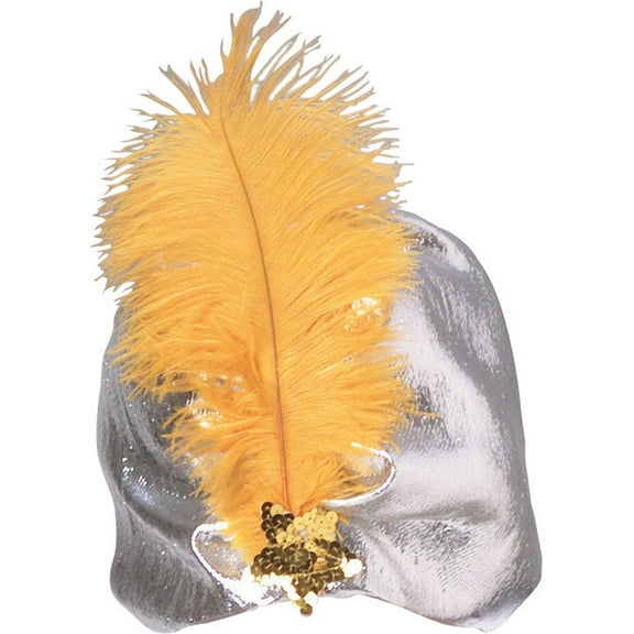 Silver Lame Turban Rubies 49272